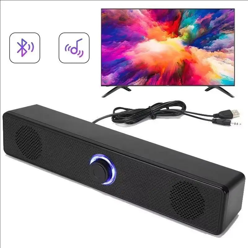 PC Soundbar Wired and  Bluetooth Speaker USB Powered Soundbar for TV Pc Laptop Gaming Home Theater Surround Audio System - TechSmartX