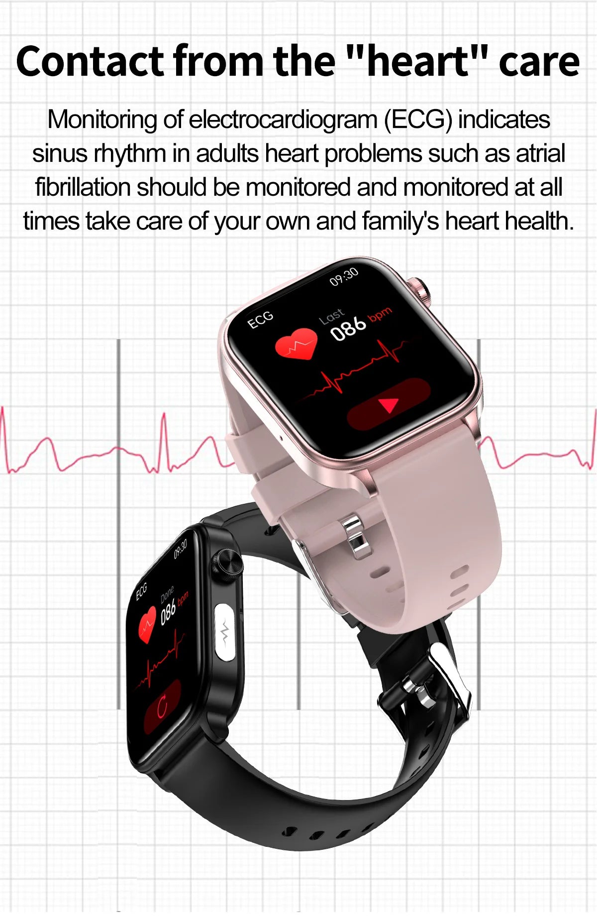 2025 New ECG+PPG Monitoring Smart Watch Women Blood pressure Blood Lipid Uric Acid Women Menstrual Health Tracker Smartwatches - TechSmartX