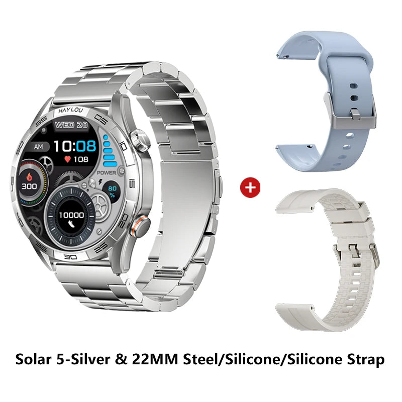 HAYLOU Solar 5 Voice Calling Smartwatch 1.58'' AMOLED Display 60Hz Smart Watch 24H Health Monitoring Sports Smartwatch for Men - TechSmartX