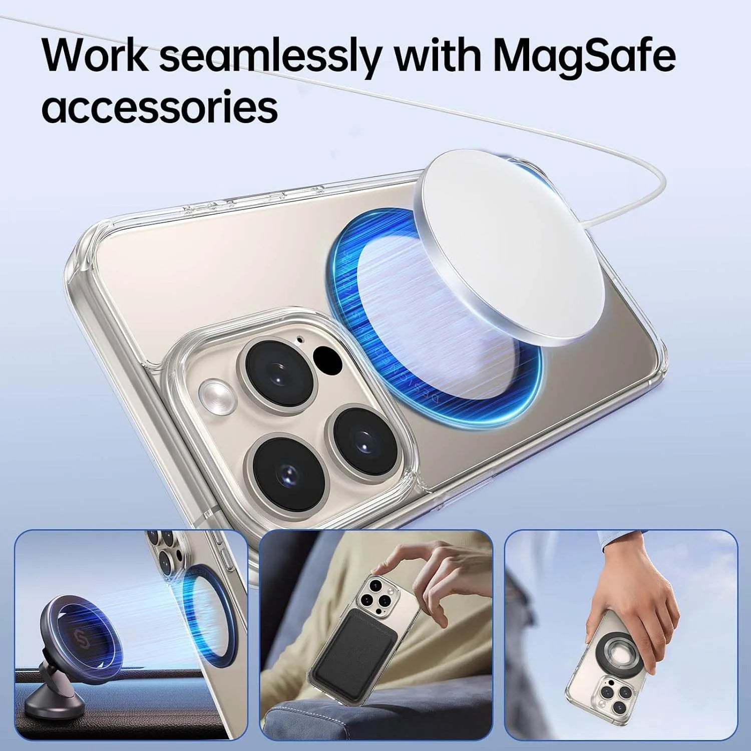 Vacuum magnetic phone holder, Magsafe suction cup phone holder, 360 ° adjustable magnetic phone holder, pocket sized foldable - TechSmartX