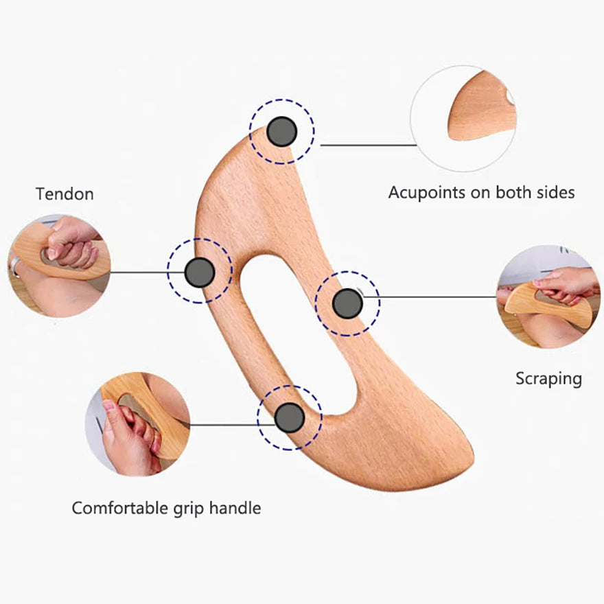 Wooden Gua Sha Tool Scraping Board Massage Tool Slimming Guasha Massage Board Gua Sha Scraper Body Massage Therapy Tool - TechSmartX