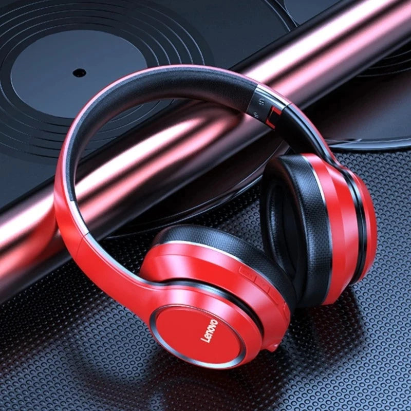 Lenovo HD200 Bluetooth Earphones Over-ear Foldable Computer Wireless Headphones Noise Cancellation HIFI Stereo Gaming Headset - TechSmartX