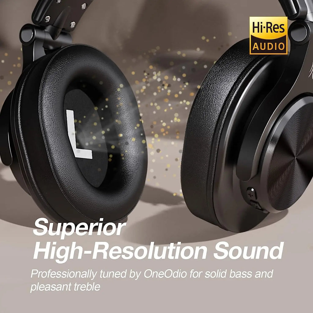 Oneodio Fusion A70 Bluetooth Headphones Hi-Res Audio Over Ear Wireless Headset Professional Studio Monitor DJ HiFi Headphones - TechSmartX
