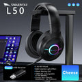 SmailWolf-L80 Bluetooth wireless three-mode headphones headset lightweight headset 2.4G gaming headsets sports bass - TechSmartX