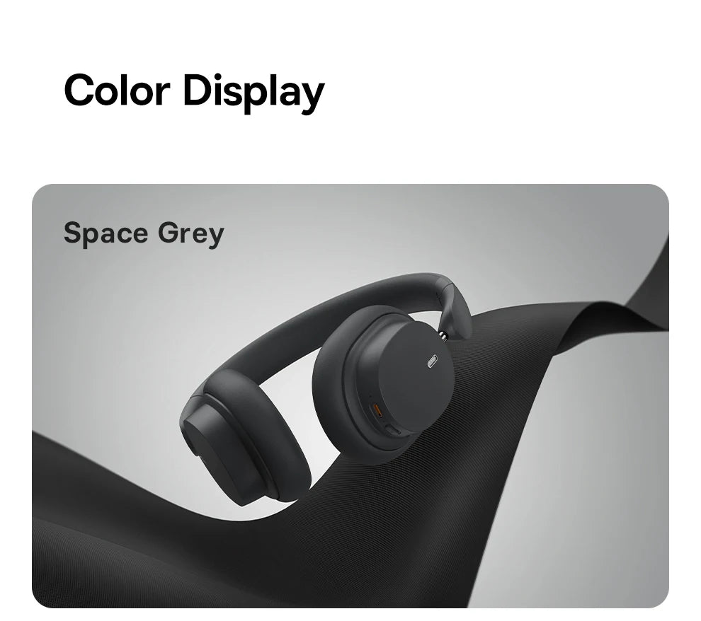 Baseus Bowie D05 Wireless Headphone Bluetooth 5.3 Earphone HIFI Level Headset 40mm Driver Foldable Over Ear Headphone 70H Time - TechSmartX