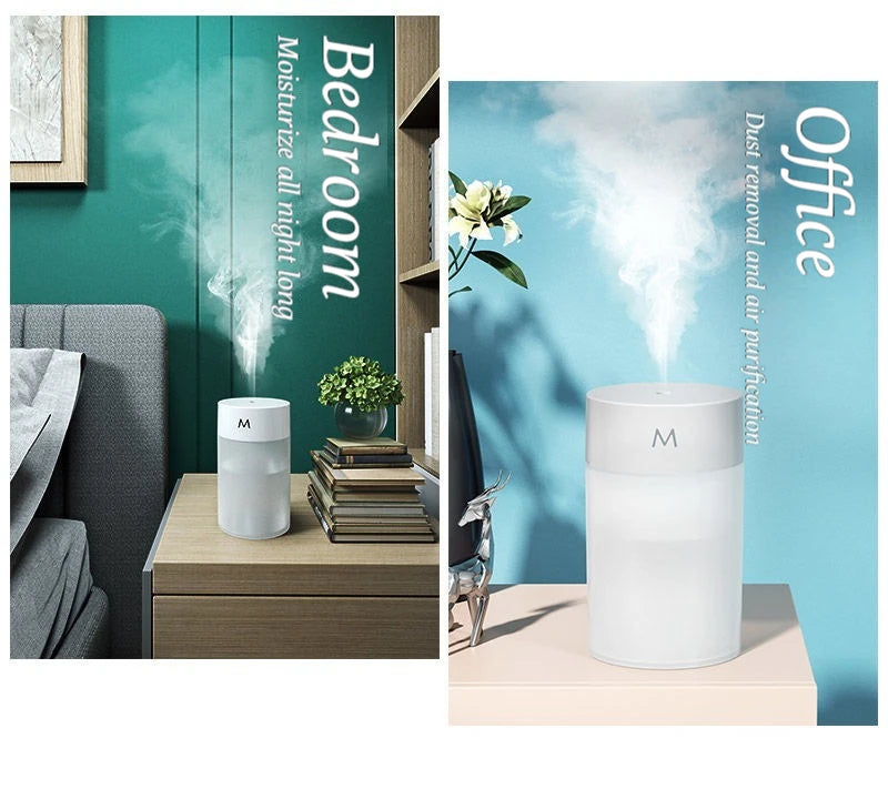Household USB Humidifier Mini Silent Home Humidifier Car Portable Office Desktop Home Aromatherapy Colorful Humidifier - TechSmartX