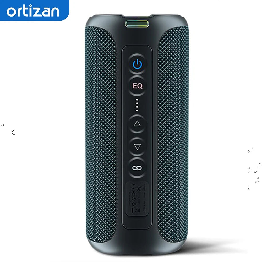 Ortizan X8 Pro Bluetooth Speaker Portable with 40W Stereo Sound,Rich Bass,IPX7 Waterproof, 30H Playtime, Mixed Color Lights,3 EQ - TechSmartX