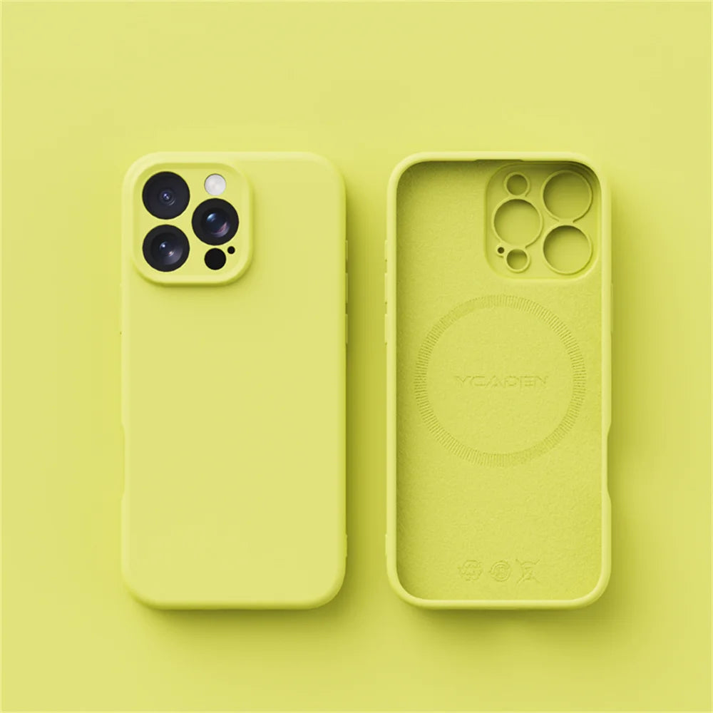Luxury Liquid Silicone For Magsafe Case For iPhone 17 Air 16 Plus 15 14 13 12 Pro Max 17Pro Wireless Charging Skin Smooth Cover