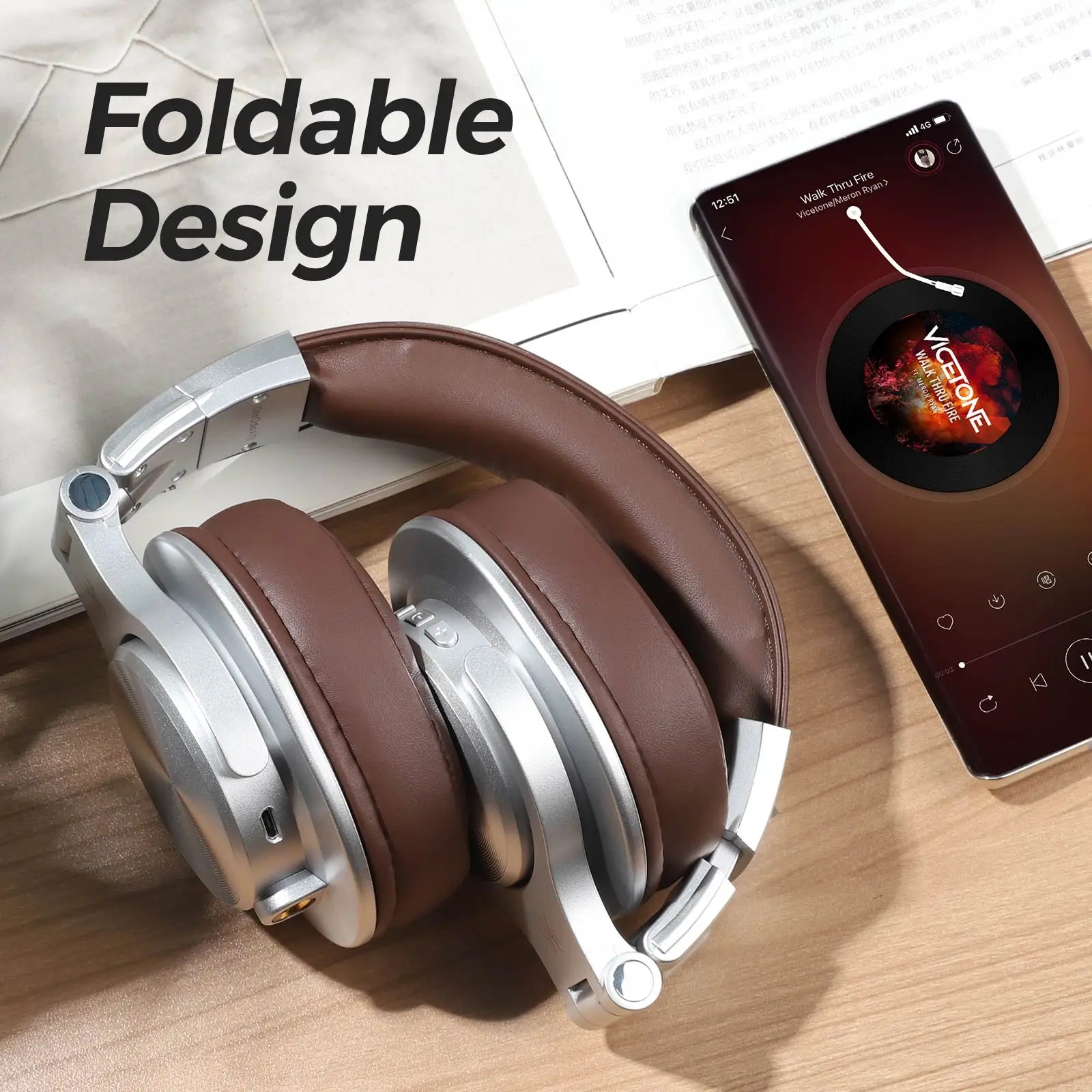 Oneodio A70 Fusion Wired + Wireless Bluetooth 5.2 Headphones For Phone With Mic Over Ear Studio DJ Headphone Recording Headset - TechSmartX