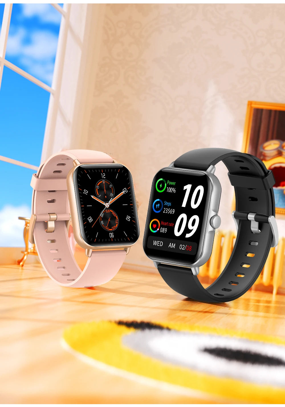 2025 Digital Smartwatch Sports Fitness Men's Women Smart Watch Waterproof Wrist Watches for Ladies Kids Child Android IOS Phones - TechSmartX
