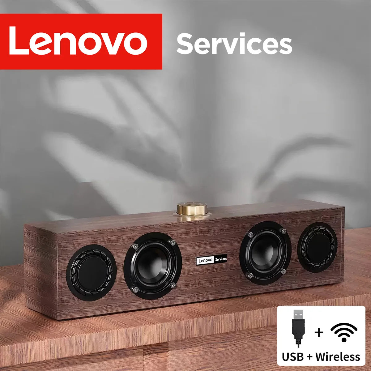 Lenovo C02 Multimedia Speaker Bluetooth Speaker Wired/Bluetooth Dual-Mode Speaker Retro Speaker Universal for Tv, Computer, and Mobile Phone Subwoofer - TechSmartX
