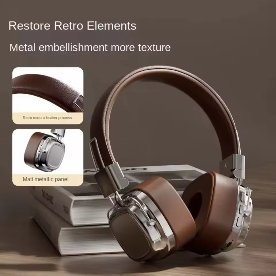 2025 New 5.3 Foldable Wireless Bluetooth Headsets Headset Gamer Choice Retro Over Ear Headphones DJ Stereo Sounds Bluetooth - TechSmartX