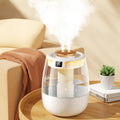 Double Spray Air Humidifier, 2L Quiet Cool Mist for Bedroom, Office, Car – Digital Display, 3 Mist Modes, Night Light - TechSmartX