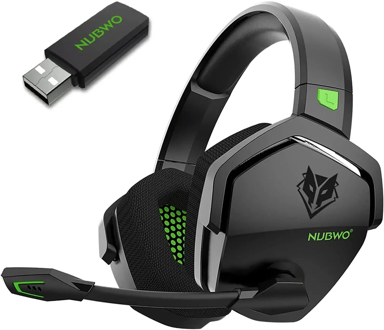 NUBWO G06 Dual Wireless Gaming Headset with Microphone for PS5, PS4, PC, Mobile, Switch, 2.4GHz Bluetooth 5.3 Gaming Headphones - TechSmartX