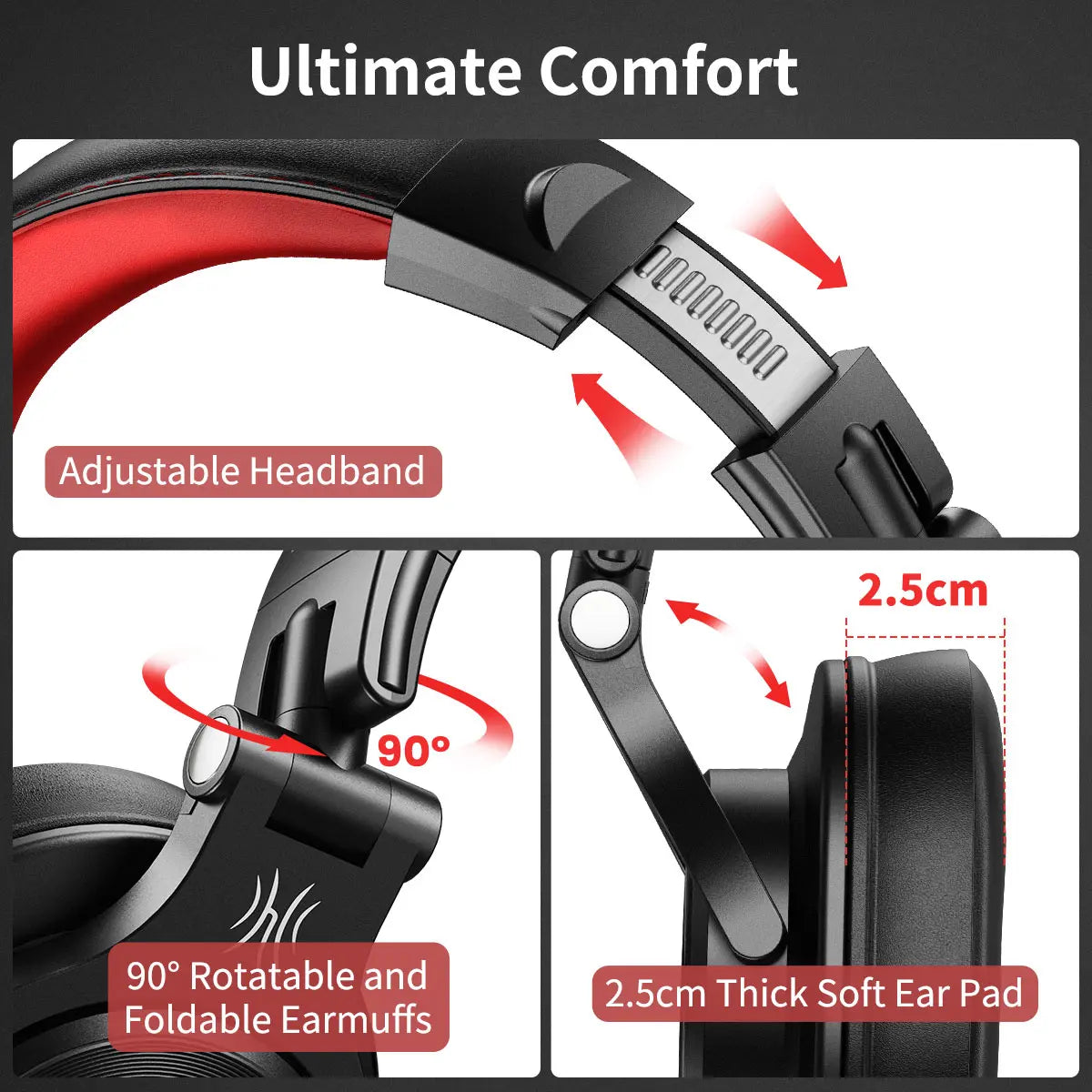 Oneodio A71 Wired Over Ear HiFi Headphones With Mic Studio DJ Headphone Professional Monitor Recording Mixing Headset For Gaming - TechSmartX