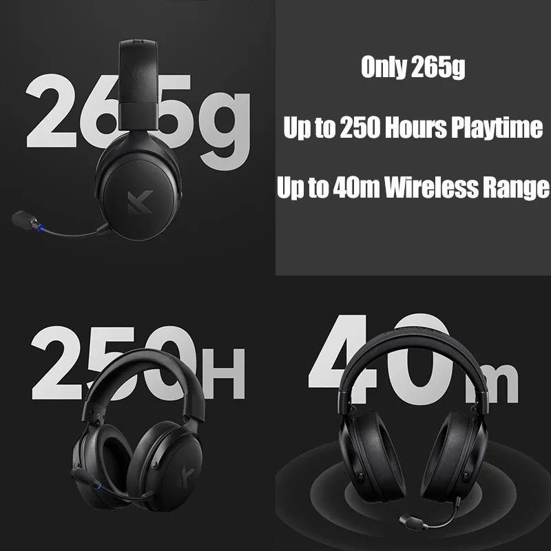 MCHOSE V9 pro E-Sports Headset with Microphone Tri-Mode Gaming USB Wireless 7.1 Channel Surround Sound Portable Audio Headphones - TechSmartX