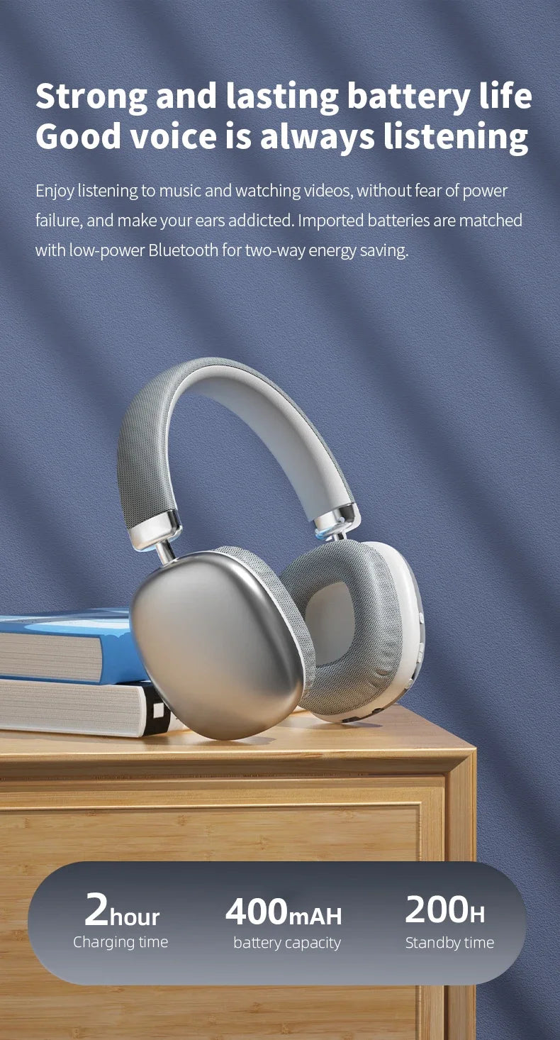 2025 NEW Air Max Bluetooth Earphone Over ear Wireless Headset stereo surround gaming Headphone For Apple Iphone Xiaomi Phone - TechSmartX