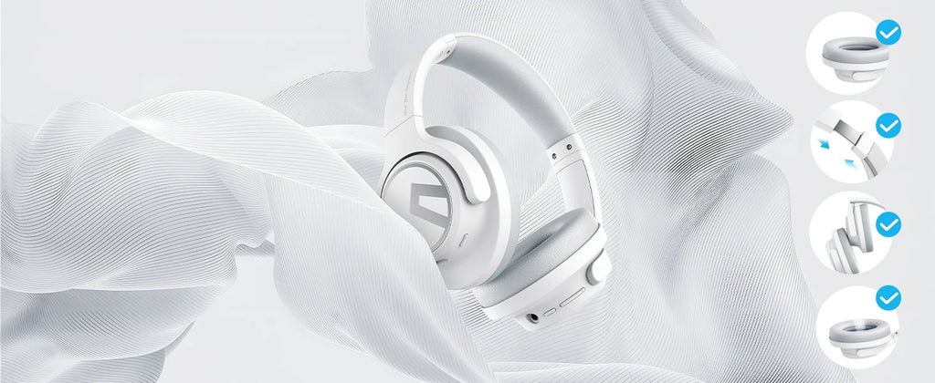 SoundPEATS Space Headphones Bluetooth 5.3 Hybrid Active Noise Cancelling Wireless Headphone,123H Play,Mic,Multipoint Connection - TechSmartX