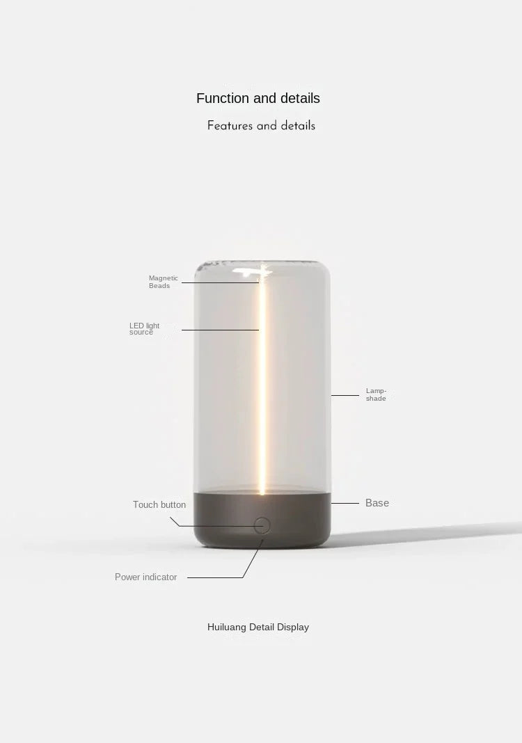 Portable quantum wire ambient magnetic light Type-C charging, eye protection function, bedroom, study, camping, Christmas gift - TechSmartX