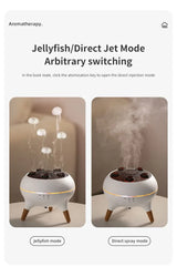 Dynamic Jellyfish Air Humidifier 250ml Essential Oil Diffuser Remote Control Bedroom Humidifier With 7 Colorful Night Lights - TechSmartX