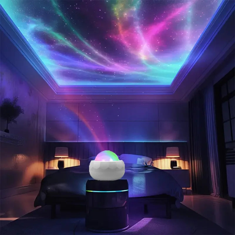 Northern Lights Starry Sky Projector Lamp LED Atmosphere Light Night Aura Aurora Glowing Lamp for Room Party Decoration Gifts - TechSmartX
