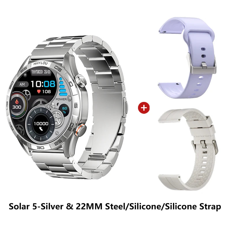 HAYLOU Solar 5 Voice Calling Smartwatch 1.58'' AMOLED Display 60Hz Smart Watch 24H Health Monitoring Sports Smartwatch for Men - TechSmartX