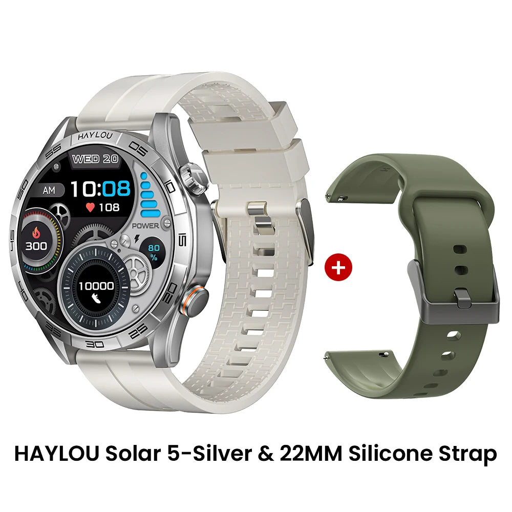 HAYLOU Solar 5 Voice Calling Smartwatch 1.58'' AMOLED Display 60Hz Smart Watch 24H Health Monitoring Sports Smartwatch for Men - TechSmartX