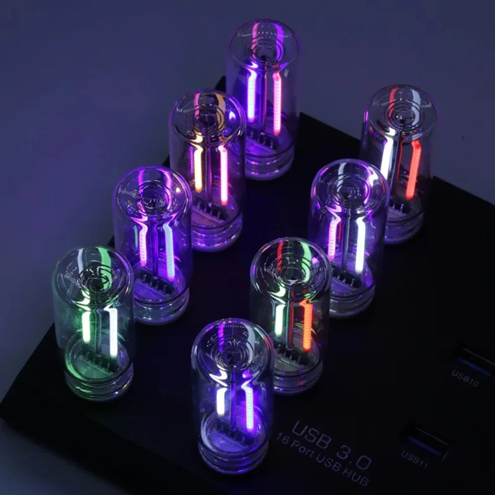 Car USB Night Light Touch Dimmable LED Filament Lamp Portable Lighting Plug and Play Decorative Atmosphere Light for Car Bedroom - TechSmartX