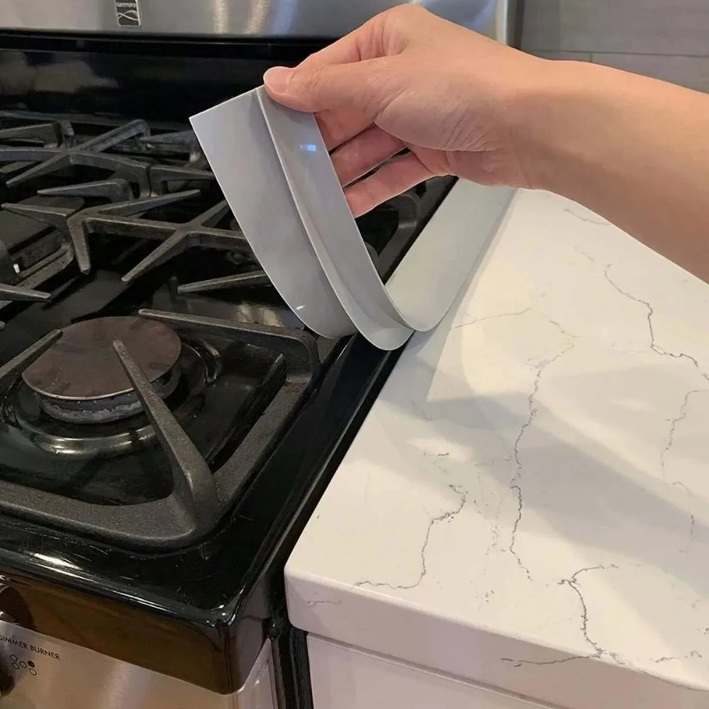Silicone Gap Strip, Kitchen Gas Stove Sealing Strip, Kitchen Anti-Oil Anti-Stain Strip, Silicone Seal Insert Strip - TechSmartX
