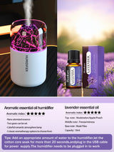The simulated volcanic color lamp humidifier USB aromatherapy diffuser is suitable for use in cars, homes, bedrooms, as a gift, - TechSmartX