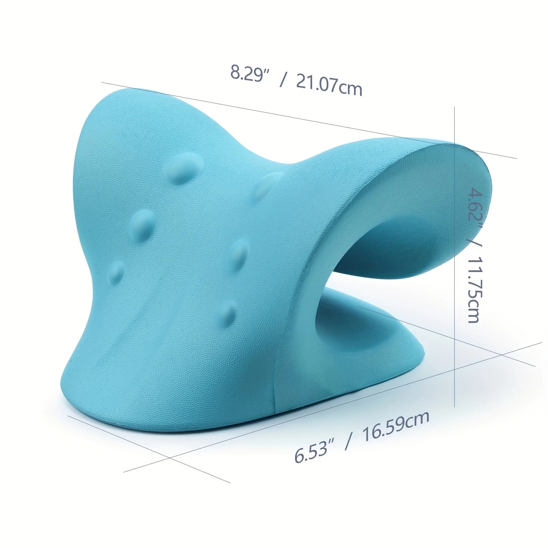 Eva Neck And Shoulder Relaxer, C-Shape Cervical Traction Device, Relax Spine Alignment, Chiropractic Pillow Stretcher Massager - TechSmartX