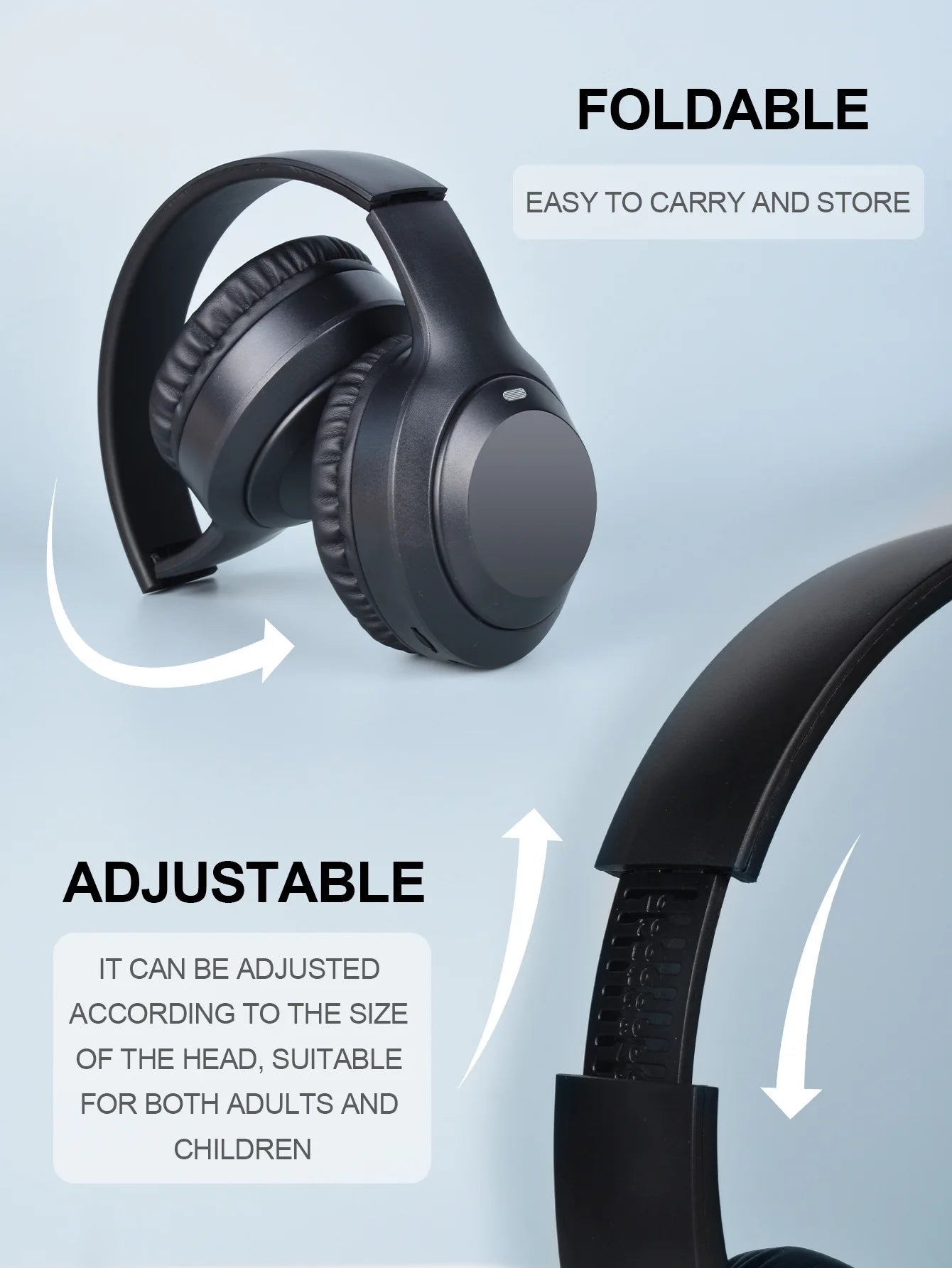 #Wireless Bluetooth 5.3 Headphones Over Ear HIFI Stereo Headsets True Sport Gamer Earphone TF/AUX Music Player with HD Mic Gifts - TechSmartX