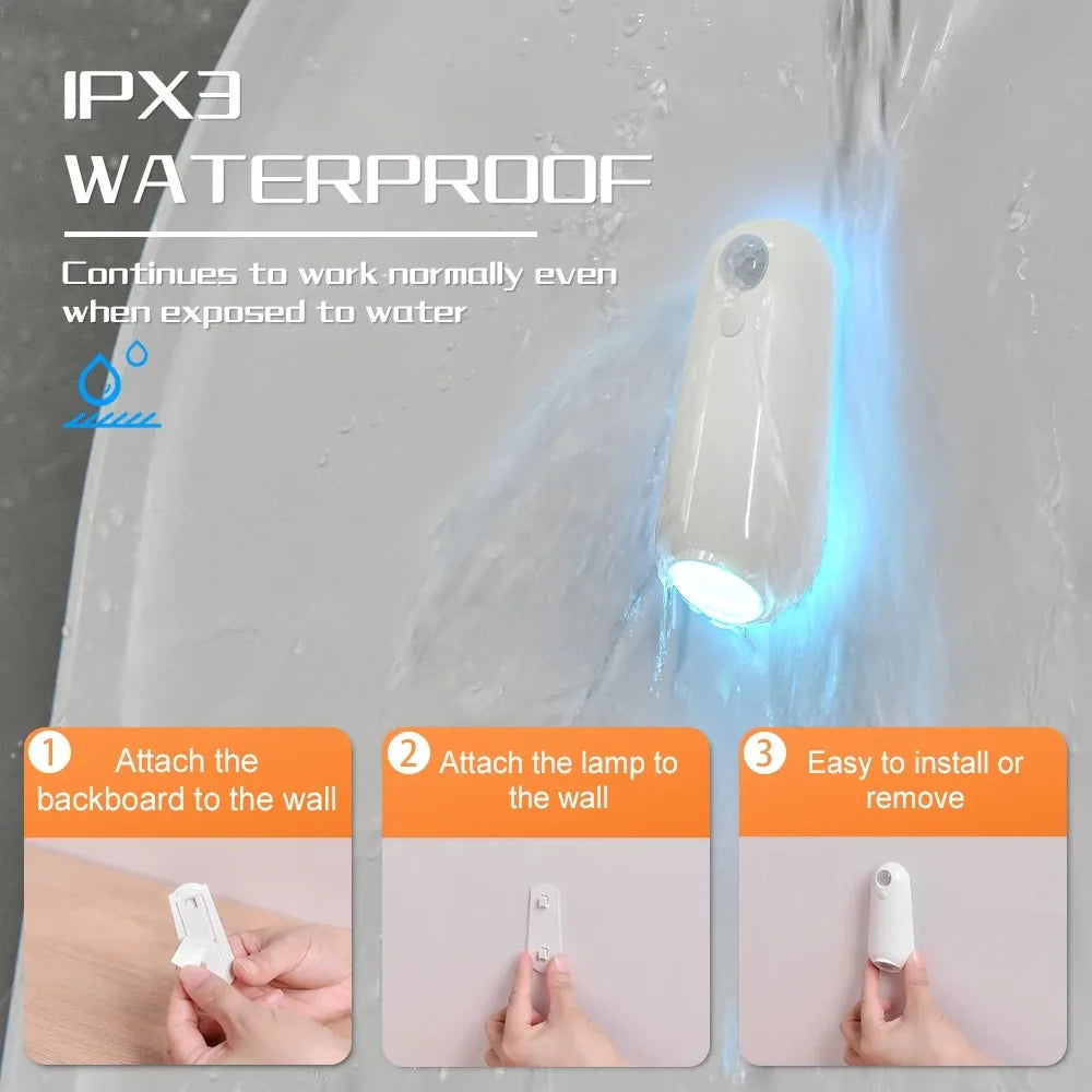 Toilet Night Light Motion Sensor Light Toilet Bowl Light RGB 7Color Changing For Bathroom Decoration LED Rechargeable LED Light - TechSmartX
