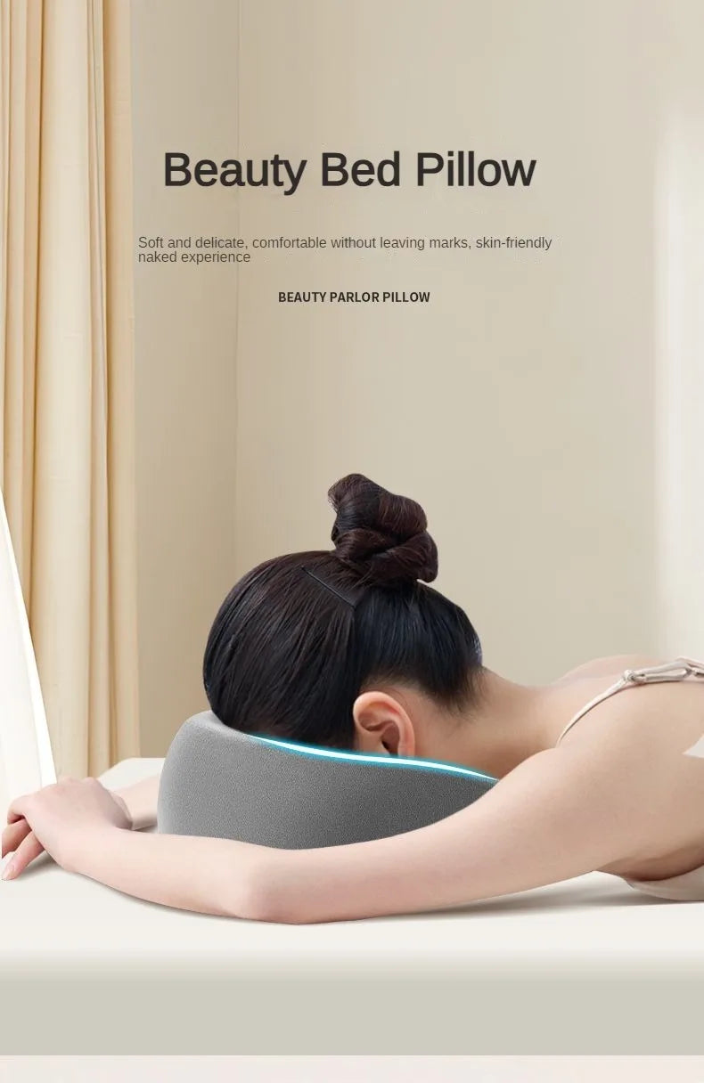 Face Down Pillow Prone Pillow for Prone Face Down Resting Comfort Memory Foam Ergonomics Home Massage Headrest for Beauty Salon - TechSmartX