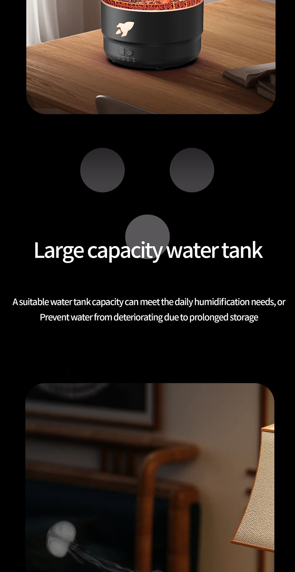 Creative Volcanic Crack Light Artillery Air Humidifier Aromatherapy Diffuser for Home Desktop Ring Spray Electric Aroma Diffuser - TechSmartX