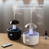 Rainbow Raindrop Aromatherapy Machine Rotating Water Drop Humidifier 7-Color Lamp Creative Umbrella Essential Oil Diffuser - TechSmartX
