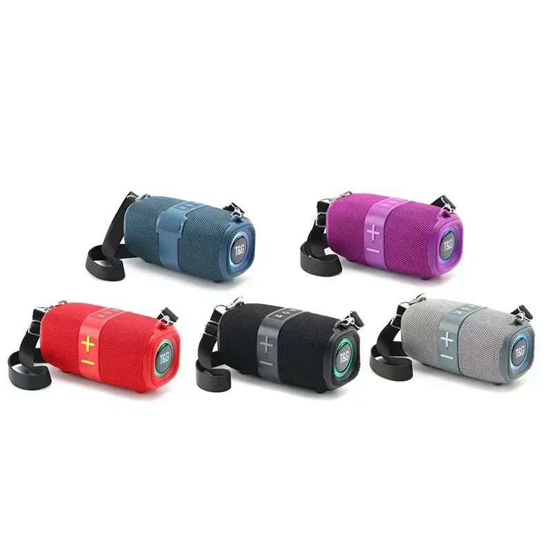 T&G TG667 Crossbody LED light portable Bluetooth speaker, outdoor small and high appearance level, compatible with USB/AUX/TF/FM - TechSmartX