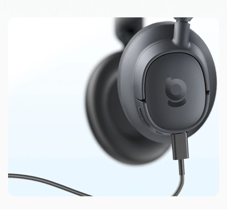 Baseus Bass BH1 Wireless Headphones Bluetooth 6.0 SuperBass 2.0 Over Ear Headset ENC Clear Calls 80hours Playtime Earphones - TechSmartX