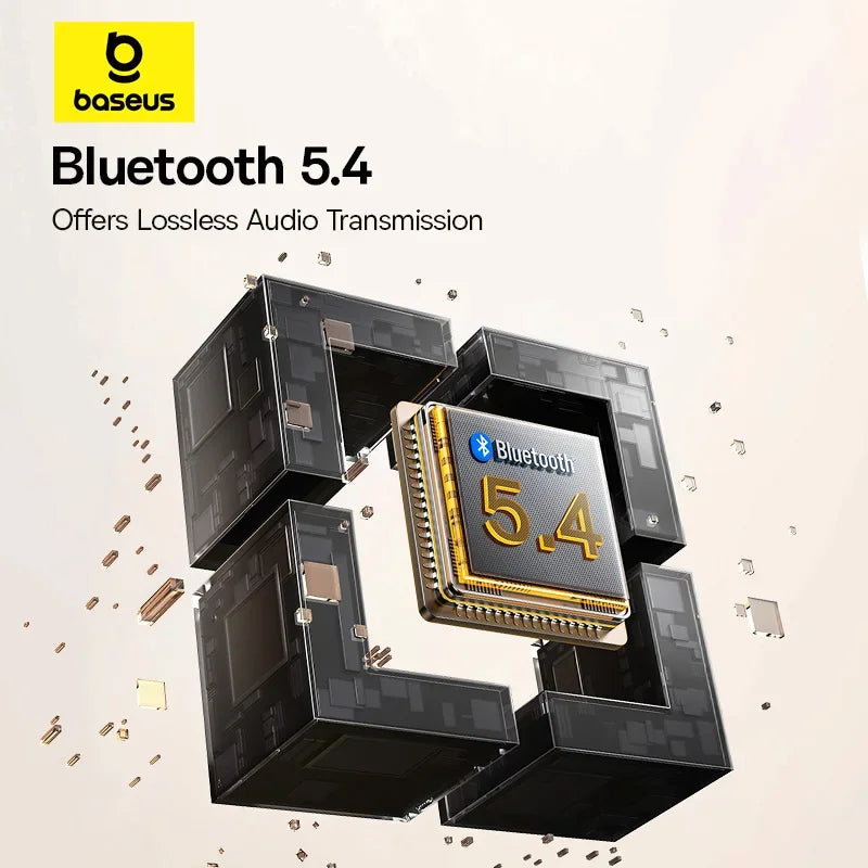 Baseus Bowie H1s Wireless Headphones Bluetooth 5.4 Noise Canceling 46dB Over Ear Headset Hi-Res Spatial Audio Earphone 120H Time - TechSmartX