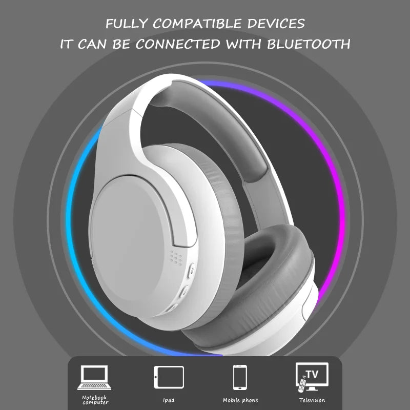 LDON Wireless Headphones Bluetooth 5.3 Hi-Res Audio Over Ear Headset Earphones - TechSmartX