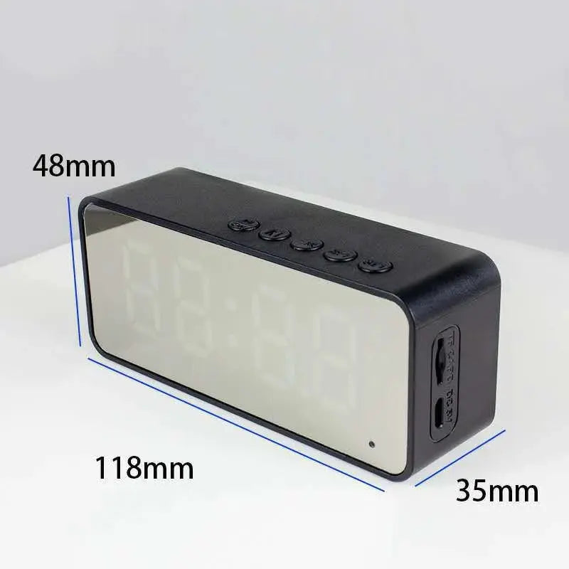 Wireless Bluetooth Speaker Small Mini Alarm Clock Portable Cannon Mini Voice Broadcast the Card Instert Vehicular Audio System W - TechSmartX
