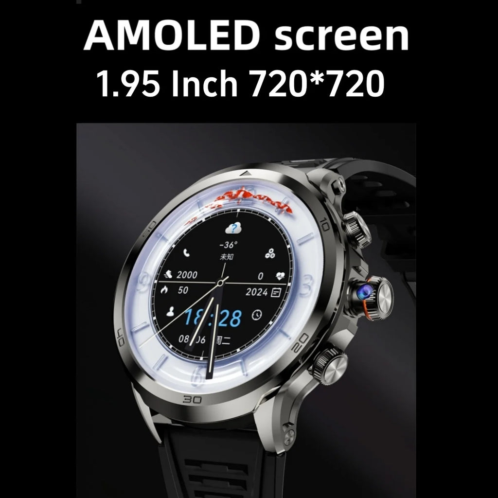 Original H19 Smart Watch Android 10.0 Smartwatch With 190° Rotary Camera GPS WIFI 1.95inch Larger Amoled Screen 256GB Storage - TechSmartX