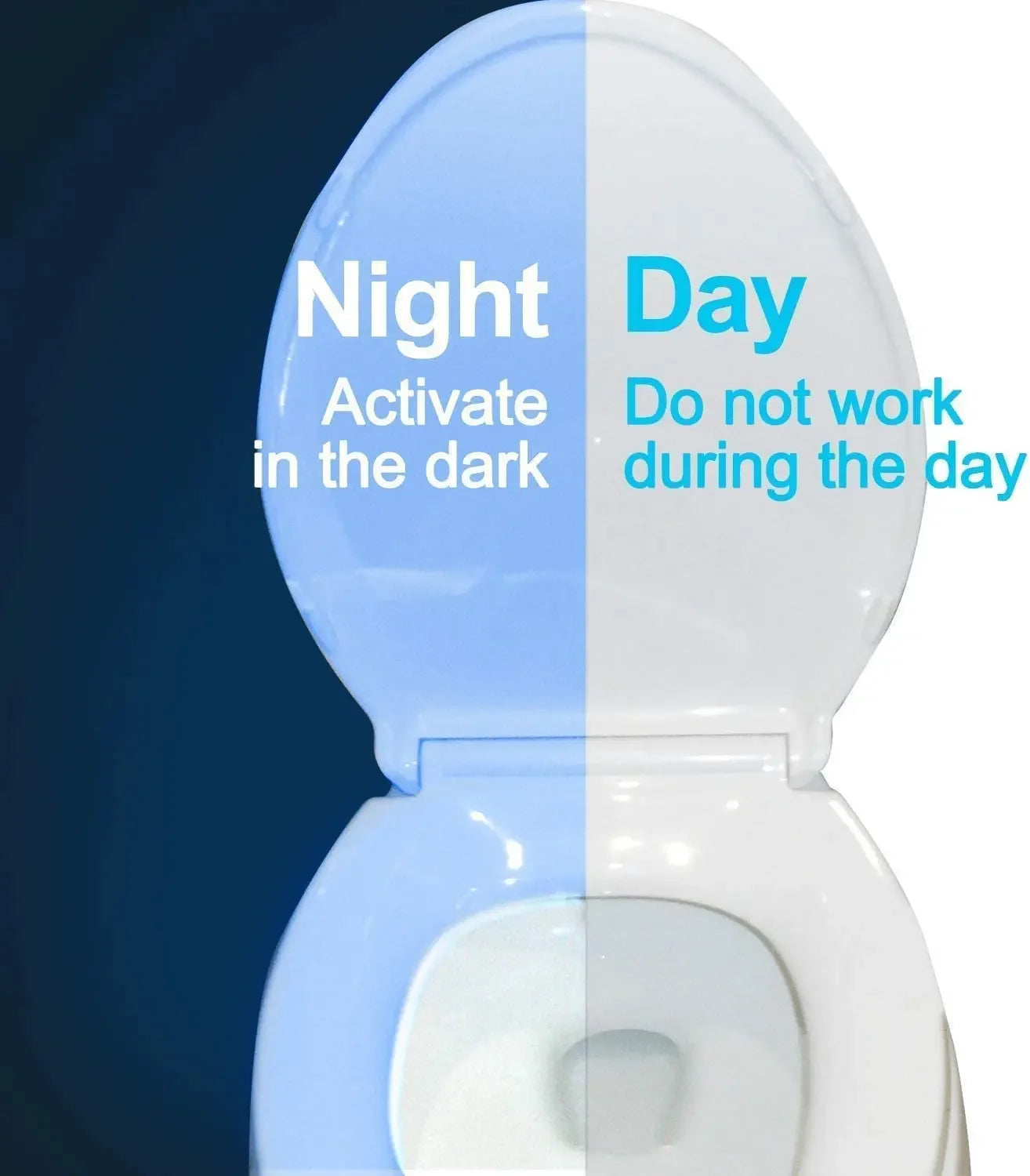 Motion Sensor Light Wireless LED Night Light RGB 8colors Lamp Toilet Bathroom Atmosphere Light Colorful Sensor LED Night Lights - TechSmartX