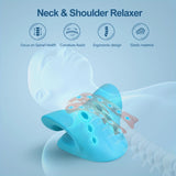 Eva Neck And Shoulder Relaxer, C-Shape Cervical Traction Device, Relax Spine Alignment, Chiropractic Pillow Stretcher Massager - TechSmartX