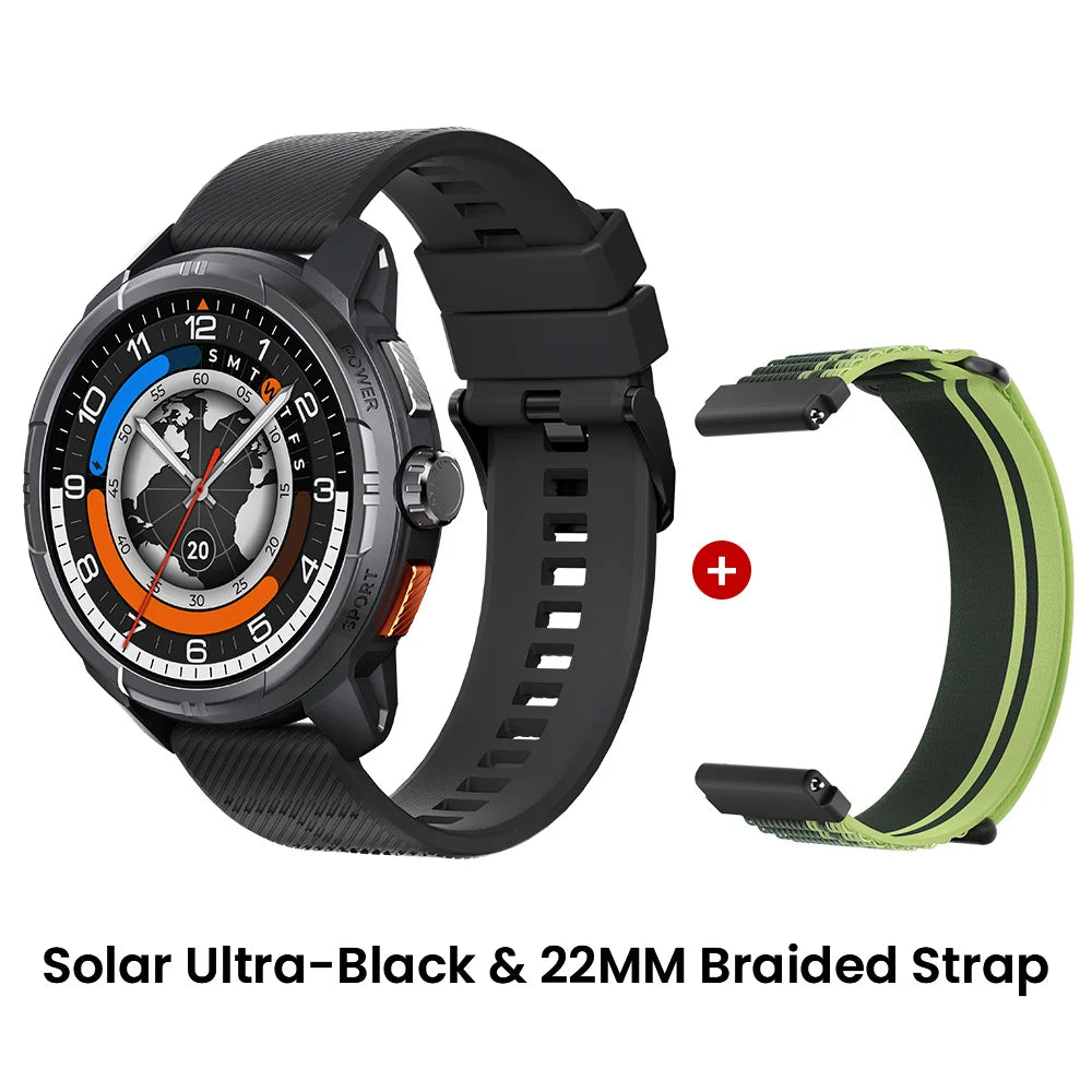 HAYLOU Solar Ultra GPS Smartwatch 1.6” AMOLED Display 5ATM Waterproof Built-in GPS Bluetooth Phone Calls Sports Smart Watch - TechSmartX