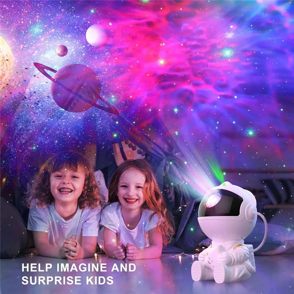 Astronaut Galaxy Starry Sky Projector Night Light Remote Control Rocket Nebula Projection Lamps For Bedroom Christmas Kids Gift - TechSmartX
