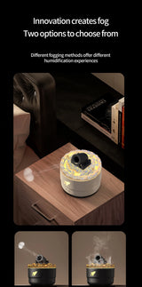 Creative Volcanic Crack Light Artillery Air Humidifier Aromatherapy Diffuser for Home Desktop Ring Spray Electric Aroma Diffuser - TechSmartX