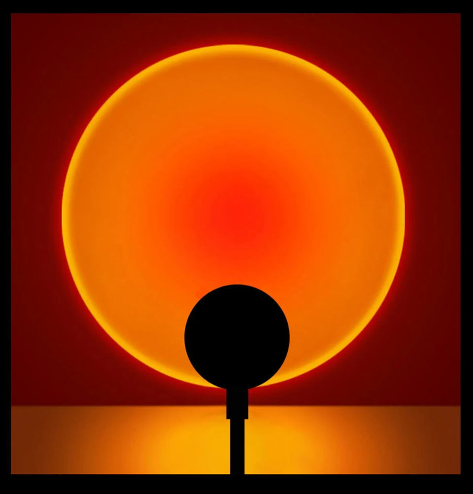 LED Sunset Lamp Nightlights USB Projector Birthday Party Decoration Mood Lights For Bedroom Living Room Wall Photography - TechSmartX