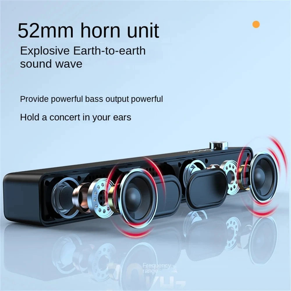 Original  Bluetooth Subwoofer Soundbar TV Audio Echo Wall Computer Speaker Home Theater Music Wireless Blueooth Speaker Gift - TechSmartX