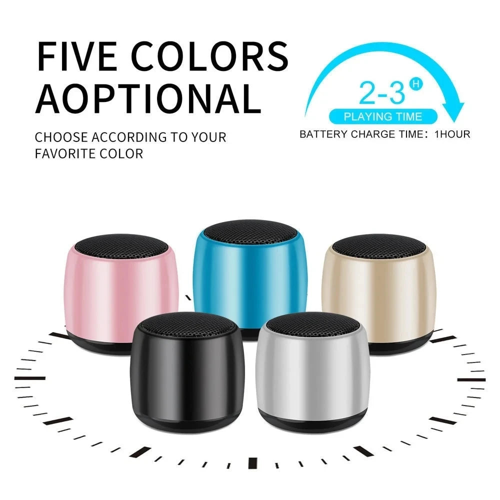 M1 Mini Bluetooth-compatible Small Speaker Portable Intelligent One Drag Two Small Steel Cannon Metal Wireless Sound Subwoofer - TechSmartX